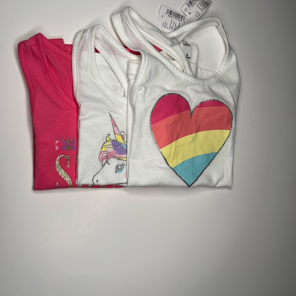 3 Chikdrens Place girls tank tops small (5-6)